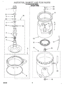 03 - Agitator, Basket And Tub parts for Whirlpool Washer 6LBR7255BQ2 from AppliancePartsPros.com