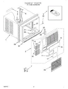 03 - Cabinet parts for Whirlpool Air Conditioner 4XACM14DD0 from AppliancePartsPros.com