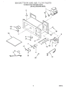04 - Magnetron And Air Flow parts for Whirlpool Microwave MHE11RDQ6 from AppliancePartsPros.com
