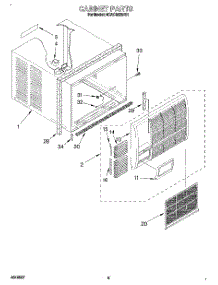 03 - Cabinet parts for Whirlpool Air Conditioner 4CACM23ND1 from AppliancePartsPros.com