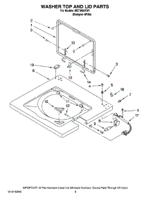 06 - Washer Top And Lid Parts parts for Maytag Washer Dryer Combo MET3800TW1 from AppliancePartsPros.com