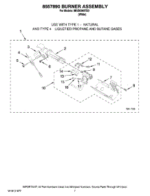 04 - 8557890 Burner Assembly, Optional Parts (Not Included) parts for Maytag Dryer MGD6300TQ0 from AppliancePartsPros.com