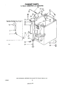 08 - Cabinet parts for Whirlpool Washer LA5800XPW0 from AppliancePartsPros.com