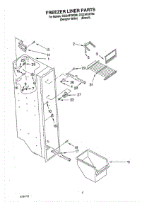 04 - Freezer Liner parts for Whirlpool Refrigerator CS22AFXKT00 from AppliancePartsPros.com