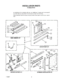 05 - Installation parts for Whirlpool Air Conditioner BFRH123 from AppliancePartsPros.com