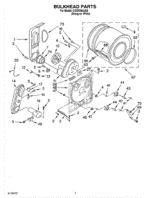 04 - Bulkhead parts for Whirlpool Dryer CGDX563JQ2 from AppliancePartsPros.com