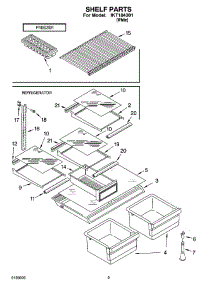 05 - Shelf Parts, Optional Parts parts for Whirlpool Refrigerator IKT184301 from AppliancePartsPros.com