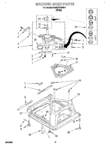 07 - Machine Base parts for Kitchenaid Washer KAWE770BWH1 from AppliancePartsPros.com