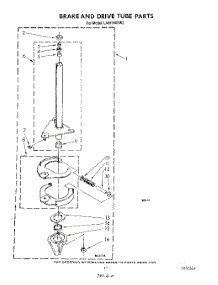 09 - Brake And Drive Tube parts for Whirlpool Washer LA5578XSW2 from AppliancePartsPros.com
