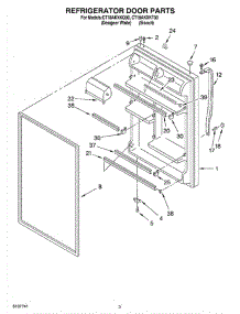04 - Refrigerator Door parts for Whirlpool Refrigerator CT18AKXKQ00 from AppliancePartsPros.com