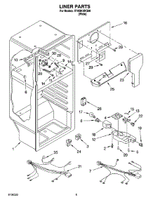 03 - Liner Parts parts for Whirlpool Refrigerator IT18DKXRQ00 from AppliancePartsPros.com