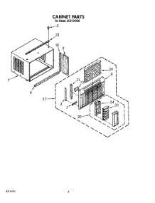 03 - Cabinet parts for Whirlpool Air Conditioner ACR124XX0 from AppliancePartsPros.com