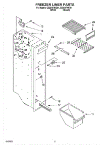 04 - Freezer Liner parts for Whirlpool Refrigerator CS25AFXKT01 from AppliancePartsPros.com