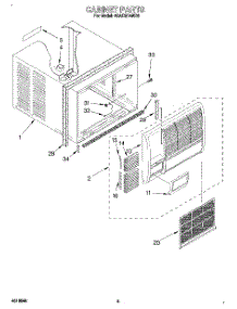 03 - Cabinet parts for Whirlpool Air Conditioner 4CACM14ND0 from AppliancePartsPros.com