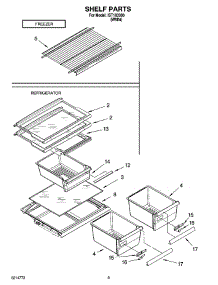 05 - Shelf Parts, Optional Parts parts for Whirlpool Refrigerator IST183300 from AppliancePartsPros.com