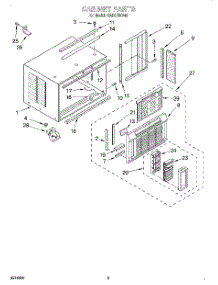 03 - Cabinet parts for Whirlpool Air Conditioner CAH12WB42 from AppliancePartsPros.com