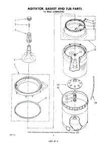 04 - Agitator, Basket And Tub parts for Whirlpool Washer LA6000XPW3 from AppliancePartsPros.com