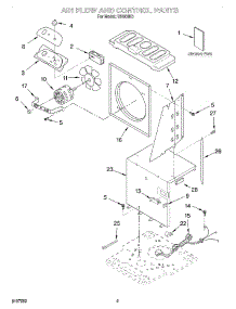02 - Air Flow And Control, Literature parts for Whirlpool Dehumidifier DH500K0 from AppliancePartsPros.com