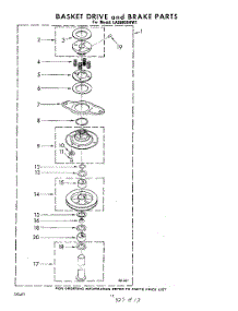 08 - Basket Drive And Brake parts for Whirlpool Washer LA3800XKW1 from AppliancePartsPros.com