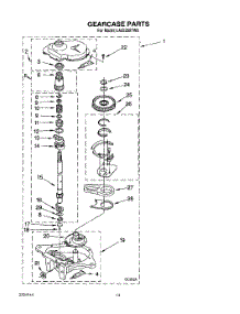 11 - Gearcase parts for Whirlpool Washer LA5525XTG0 from AppliancePartsPros.com