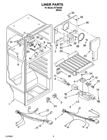 03 - Liner Parts parts for Whirlpool Refrigerator IKT184300 from AppliancePartsPros.com