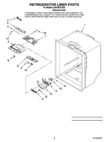 04 - Refrigerator Liner Parts parts for Whirlpool Refrigerator IX5HHEXVS00 from AppliancePartsPros.com