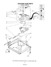 07 - Machine Base parts for Whirlpool Washer LA3400XSW1 from AppliancePartsPros.com
