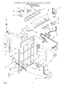02 - Controls And Rear Panel parts for Whirlpool Washer 8LSR5233EZ0 from AppliancePartsPros.com
