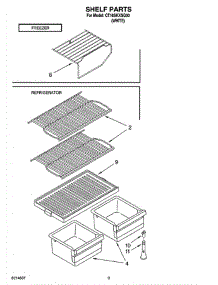 05 - Shelf Parts, Optional Parts parts for Whirlpool Refrigerator CT16SKXSQ00 from AppliancePartsPros.com