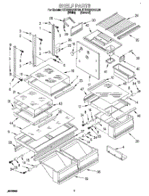 05 - Shelf, Lit / Optional parts for Kitchenaid Refrigerator KTRS22QAAL03 from AppliancePartsPros.com