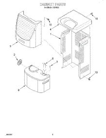 03 - Section parts for Whirlpool Dehumidifier AD40G1 from AppliancePartsPros.com