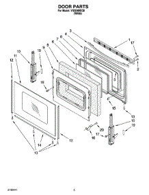 04 - Door Parts parts for Whirlpool Range YIES366SQ0 from AppliancePartsPros.com