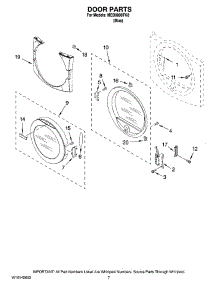 04 - Door Parts, Optional Parts (Not Included) parts for Maytag Dryer MED9800TK0 from AppliancePartsPros.com