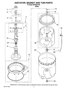 03 - Agitator, Basket And Tub Parts parts for Maytag Washer MTW5621TQ0 from AppliancePartsPros.com