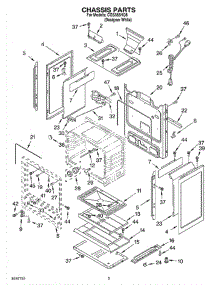 04 - Chassis Parts parts for Whirlpool Range CGS365HQ8 from AppliancePartsPros.com