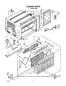 04 - Cabinet parts for Whirlpool Air Conditioner BFR243 from AppliancePartsPros.com