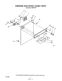 03 - Console And Front Panel parts for Whirlpool Washer LC4900XSW1 from AppliancePartsPros.com