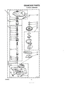 10 - Gearcase parts for Whirlpool Washer LA5600XSW0 from AppliancePartsPros.com