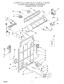 02 - Controls And Rear Panel parts for Whirlpool Washer 3LBR7255AN0 from AppliancePartsPros.com