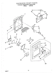 08 - Dispenser Front parts for Whirlpool Refrigerator CS22AEXHN00 from AppliancePartsPros.com
