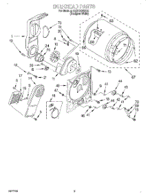 03 - Section parts for Whirlpool Dryer 3LER5436EQ0 from AppliancePartsPros.com