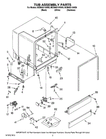 03 - Tub Assembly Parts parts for Maytag Dishwasher MDB4621AWS0 from AppliancePartsPros.com