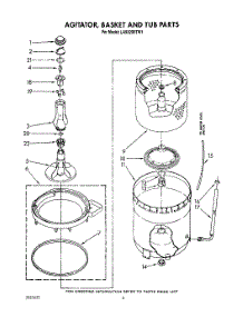 05 - Agitator, Basket And Tub parts for Whirlpool Washer LA9320XTW1 from AppliancePartsPros.com