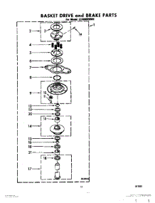 09 - Basket Drive And Brake parts for Whirlpool Washer LC4900XKW0 from AppliancePartsPros.com