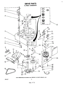 02 - Drive parts for Whirlpool Washer LA6800XKW1 from AppliancePartsPros.com