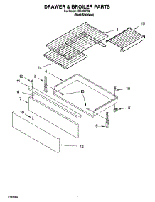 05 - Drawer & Broiler Parts parts for Whirlpool Range IGS385RS2 from AppliancePartsPros.com