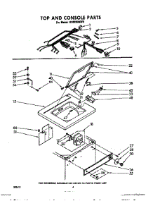 03 - Top And Console parts for Whirlpool Washer LC4500XKW0 from AppliancePartsPros.com
