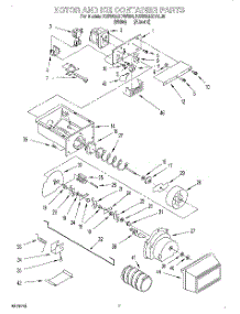 05 - Motor And Ice Container parts for Kitchenaid Refrigerator KSRS22QDAL00 from AppliancePartsPros.com