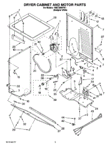 03 - Dryer Cabinet And Motor Parts parts for Maytag Washer Dryer Combo YMET3800TW1 from AppliancePartsPros.com