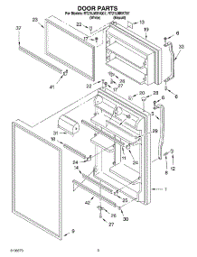 02 - Door parts for Whirlpool Refrigerator RT21LMXKQ07 from AppliancePartsPros.com